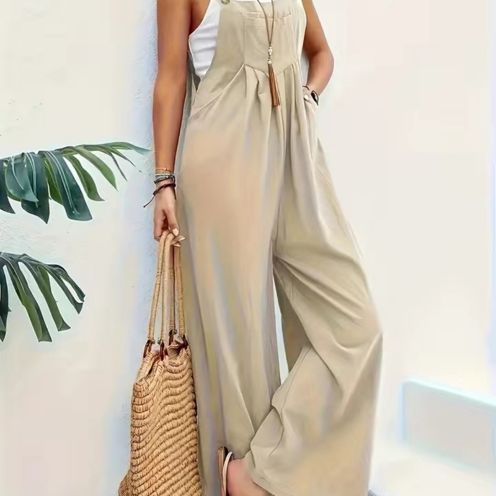 Cream overalls